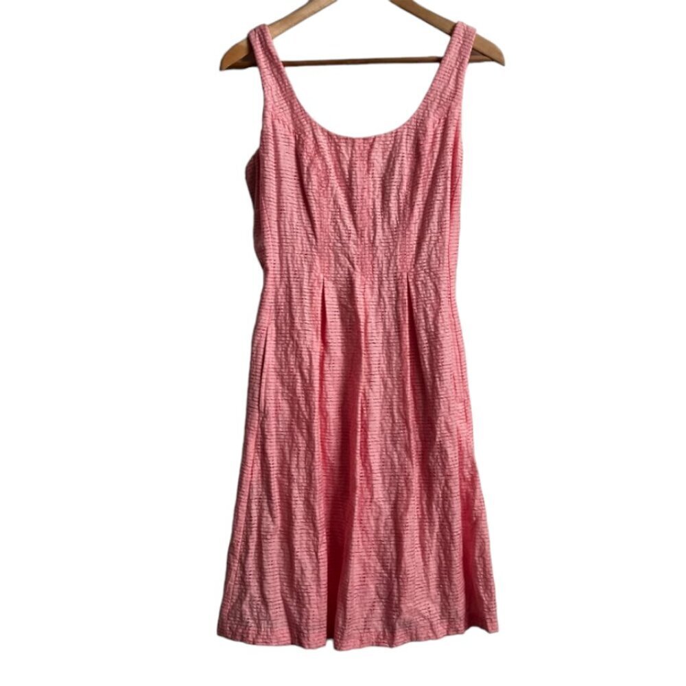 PAPPAGALLO SCOOPNECK EYELET SLEEVELESS DRESS